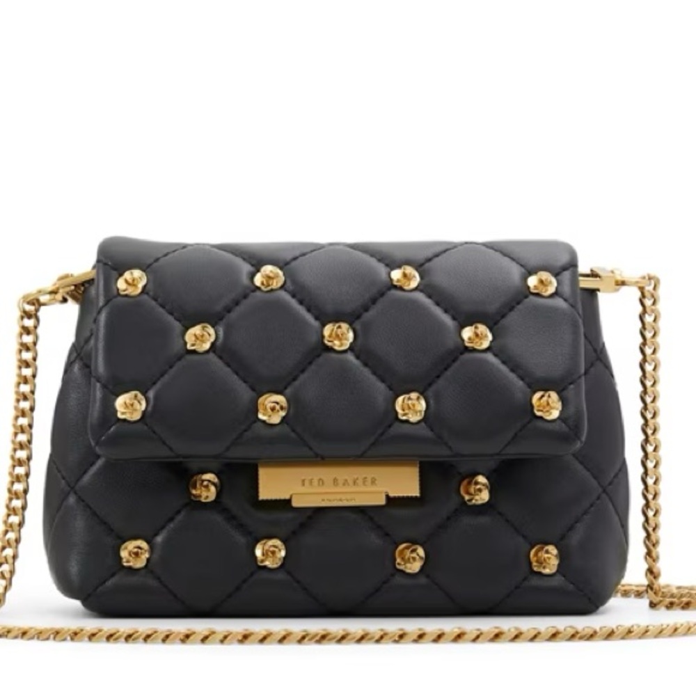 Ted Baker Ginn Black Leather Crossbody Bag NWT